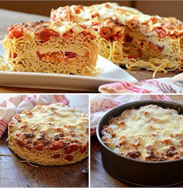 Спагетти пирог