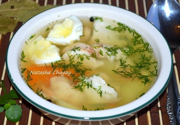 Рыбный суп с яйцом