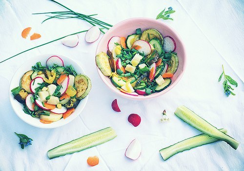 Салат с запеченными овощами.