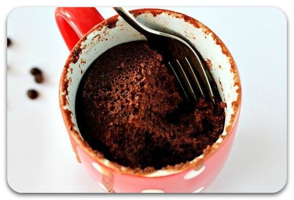 Шоколадный кекс в кружке за 5 минут
