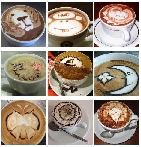 Рисунки на кофе. Идеи для вдохновения