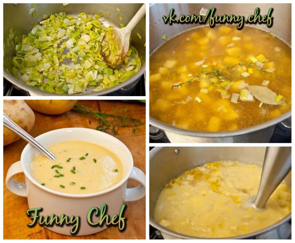 Кремовый суп из картофеля и лука-порея можно подавать как холодным, так и горячим. 