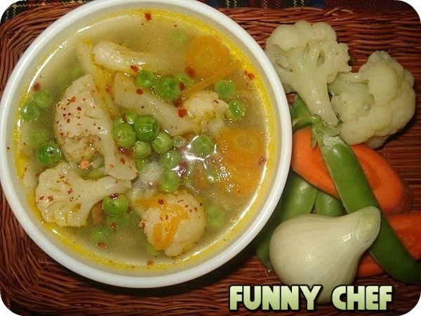 Легкий овощной суп (100 гр - 85 ккал)