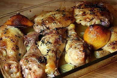 Рецепт - жареные куриные ножки с чесноком и лимоном 