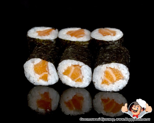 Интересный факт про суши: В Японии для приготовления суши и роллов шеф-повар два года учится готовить рис и 3 года – рыбу.Рецепты от Счастливого Кулинара, www.HappyKulinar.ru