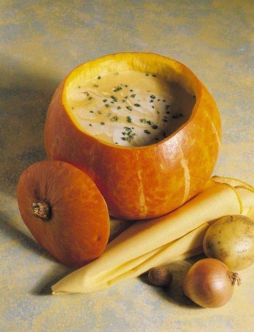 Суп из тыквы и сыра грюйер