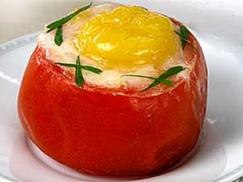 Рецепт - яичница в помидорчиках 