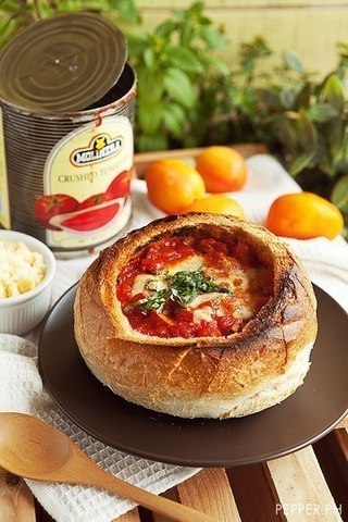 "Сырный томатный суп"