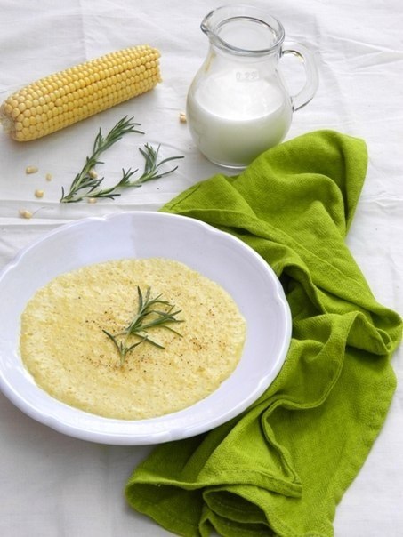 Кукурузный суп на розмариновом молоке 