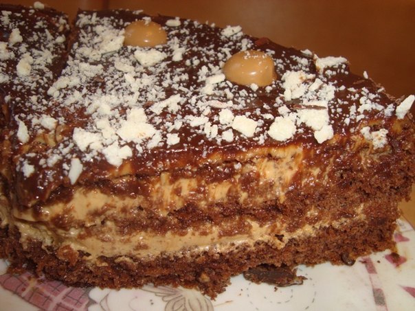 Шоколадный торт "Крем-карамель"
