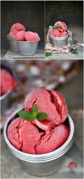 Клубничный замороженный йогурт