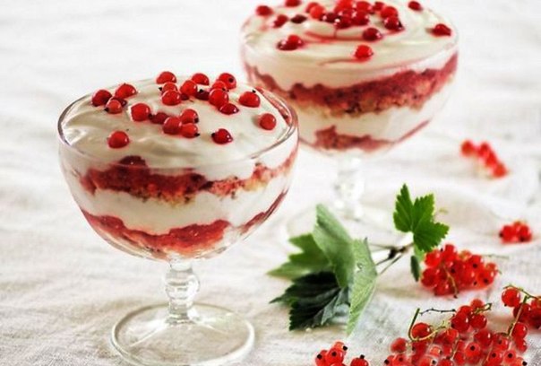 Мороженое из йогурта со спелыми ягодами