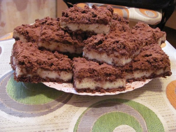 Творожные пирожные с шоколадом