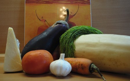Овощное ассорти, запеченное с сыром
