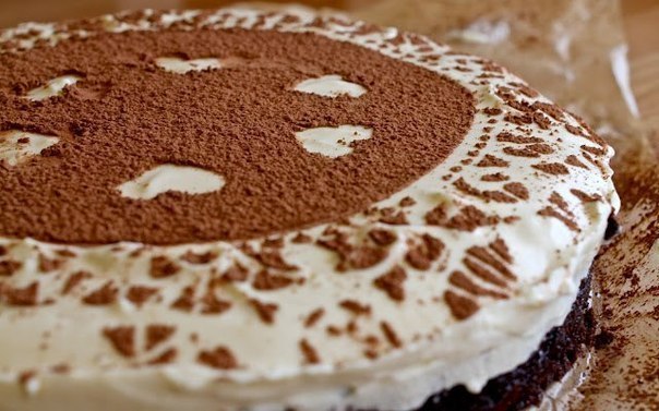 Трюфельный торт с муссом из белого шоколада!