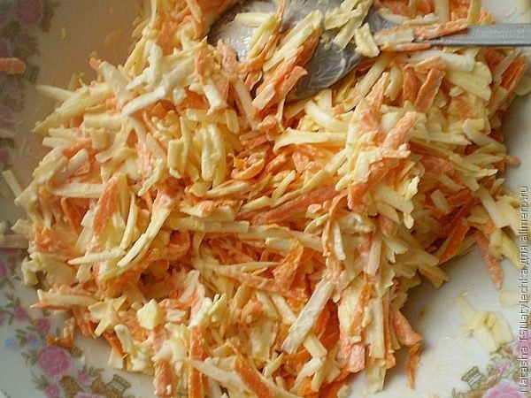 Лаваш с морковью и сыром