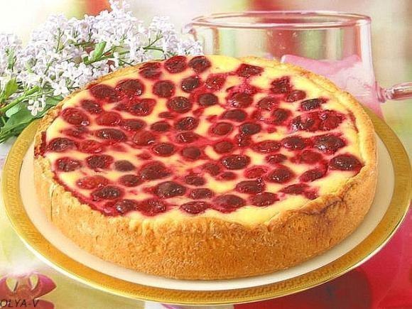 Творожный пирог с ягодами!