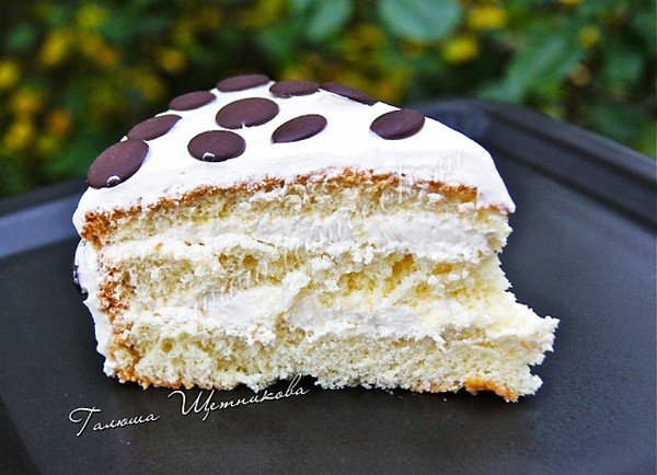 Вкусный бисквитный торт "Елизавета"