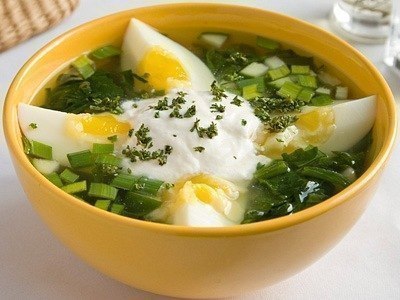 Легкий овощной супчик с яйцом для красивой фигуры