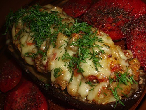 Рецепты для пароварки: Баклажаны, запечённые с сыром и курицей