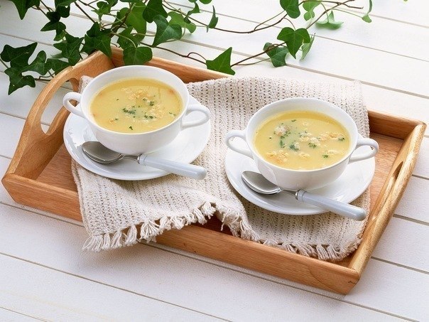 Картофельный суп-пюре с сыром