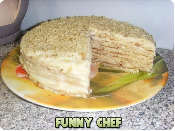 Творожный торт на сковородке